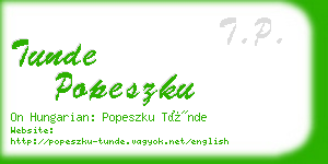 tunde popeszku business card